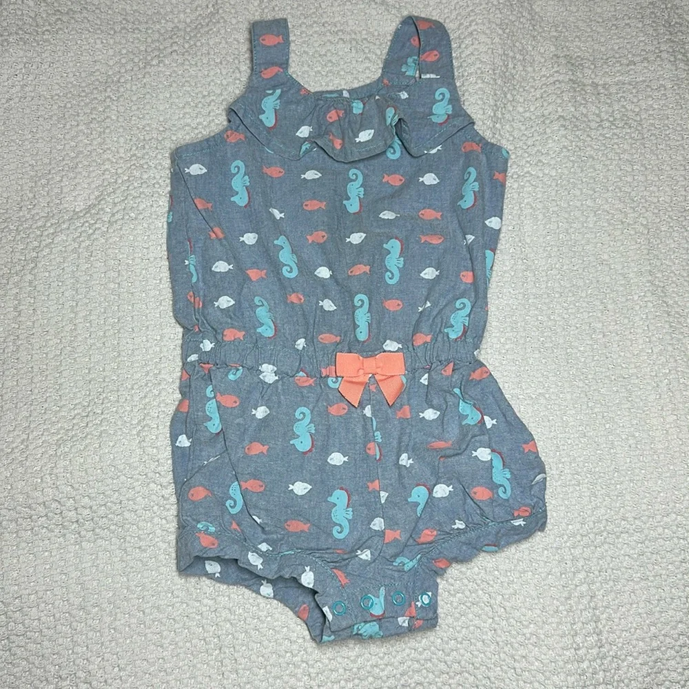 Gymboree denim romper 12-18 months